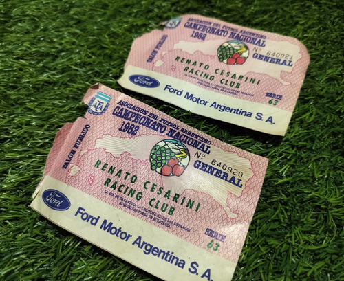 Lote Entradas Racing Vs Rosario Central Y Renato 1981 1982 (Usado)
