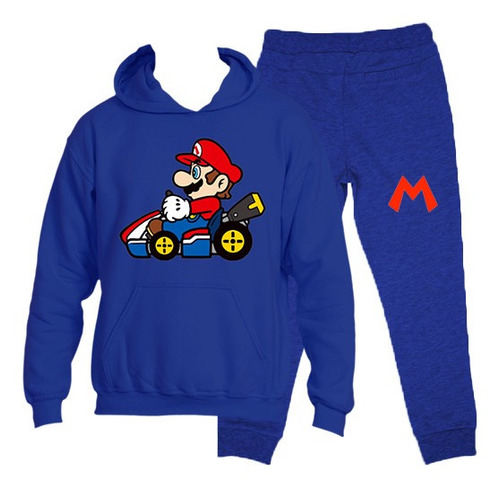 Buzo Conjunto Estampado Mario Kart  Mario Bros Gamer