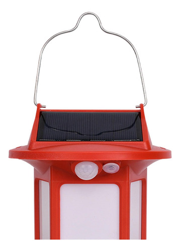 Lámpara Solar Para Jardín, Luminarias Luz Roja Cálida