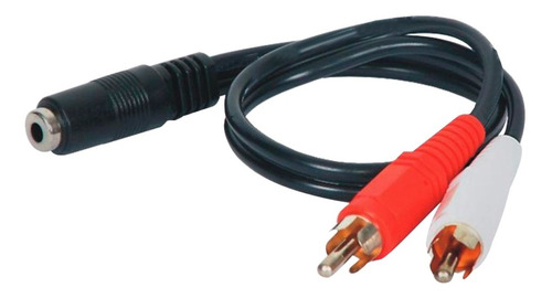 Adaptador Cable Audio Jack 3.5mm Hembra A 2 Rca Macho 