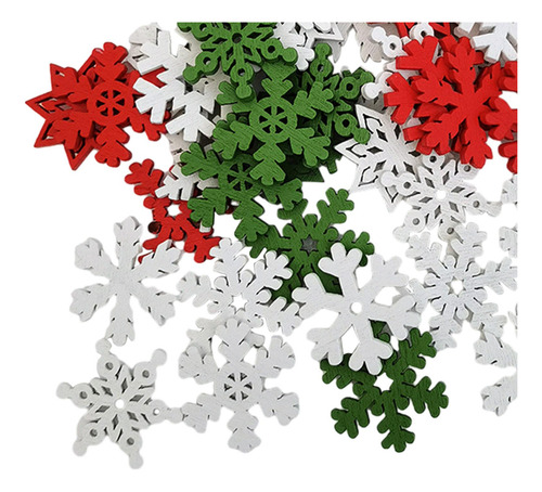 50 X Adornos Colgantes Navideños De Madera Decoraciones