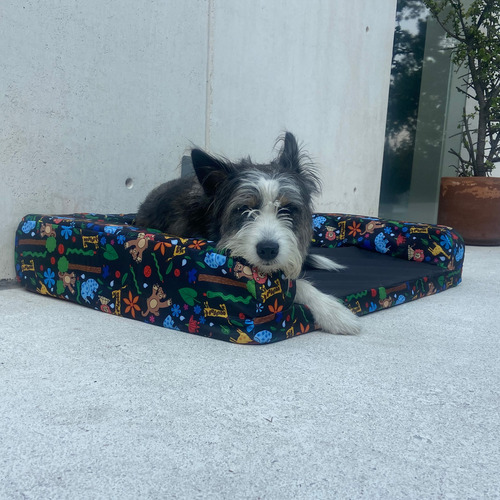 Cama Para Perro Grande Ana Nico Negro Jungla Negra