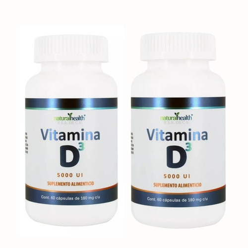 2 Frascos De Vitamina D3 Con 60 Caps 