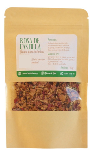 Rosa De Castilla Planta Para Infusión Té Tierra De Vida