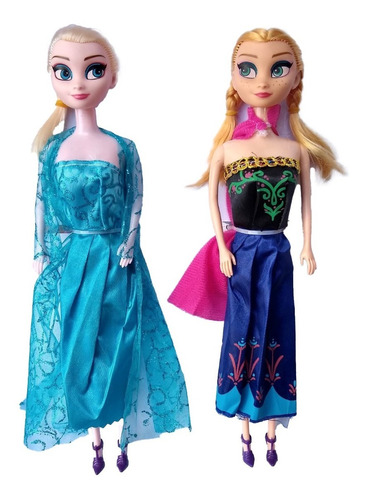 Set 2 Muñecas Princesas Disney Elsa Y Ana Frozen