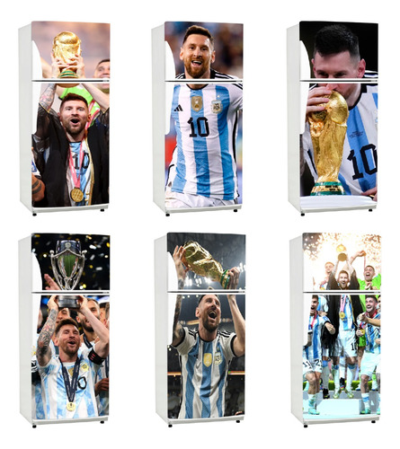 Vinilos Ploteos Impresos Heladeras Futbol Leo Messi Mundial