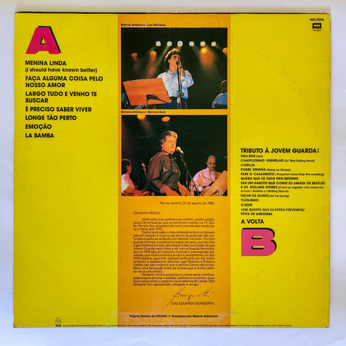 Lp/vinil Os Vips - A Volta (ao Vivo) (Usado)
