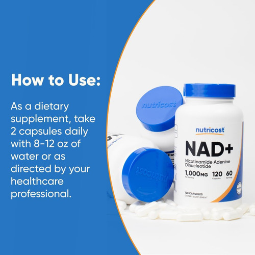 Nad+ Nutricost 1000mg 120 Cápsulas (importado) Sin Sabor