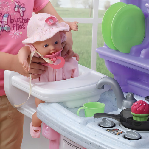 Cocina Para Niñas Rosado - Step2 - Cocinita Mini Chef Rosa Color Lila