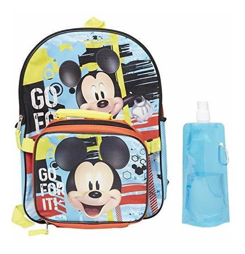 Mickey Mouse - Juego De Mochila De 4 Piezas, Diseño De Micke