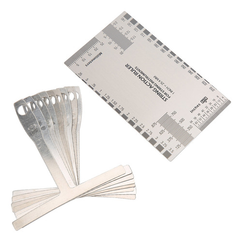 Juego De Medición String Action Ruler Para Guitarra Y Bajo E