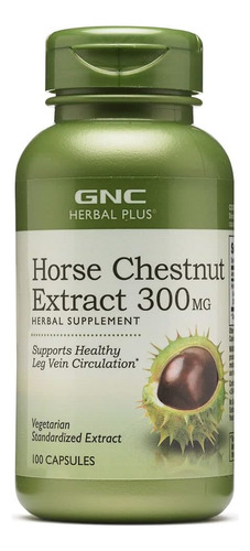 Extracto De Castaño De Indias 300mg Gnc 100 Cápsulas