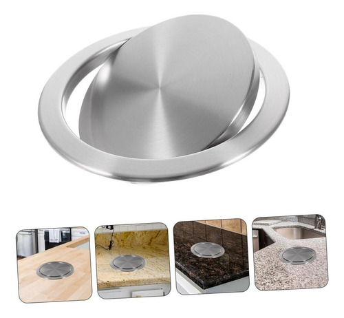 Tapa De Basura De Acero Inoxidable Para Encimera Tapa