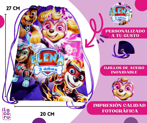 Dulceros Paw Patrol Personalizados Recuerdos Fiestas 15 Pz