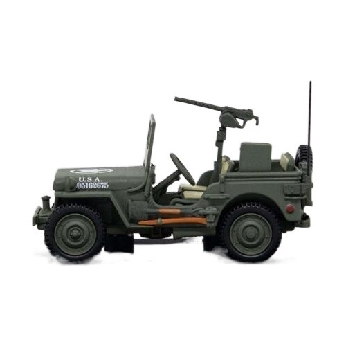Maqueta De Coche Verde Militar Time Micro, Modelo Jeep Willy