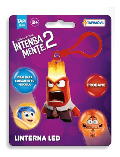 Llavero Linterna Led Intensamente 2 Disney Tapimovil Dino125 Color Furia
