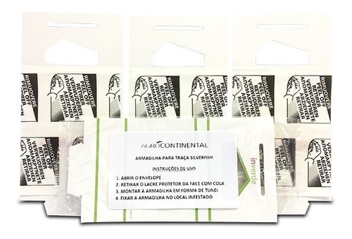 Kit 2 Armadilhas Adesiva Anti Traça Do Livro Silverfish