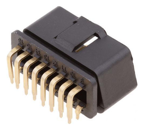 6 Adaptador Obdii Para Conector De 16 Polos Con Ángulo De
