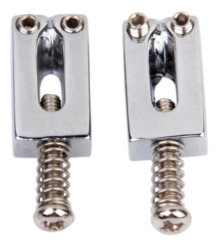 Imagen 2 de 11 de Set 6pcs Sillines De Puente Cromado Para Guitarra Eléctrica