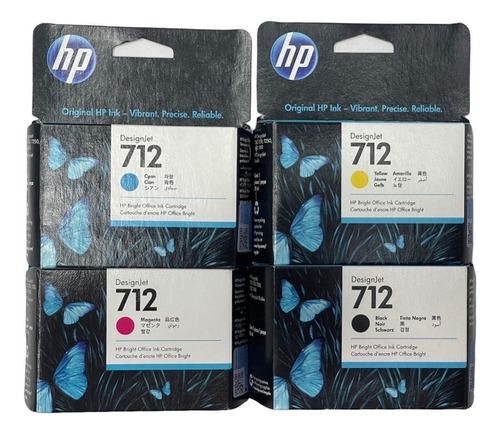 Cartuchos Hp 712 Juego X4 Negro 80ml C-m-y Originales