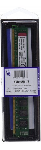 Memoria P/pc Kingston Kvr16n11/8 8gb 1600mhz Ddr3 240-pin 1.