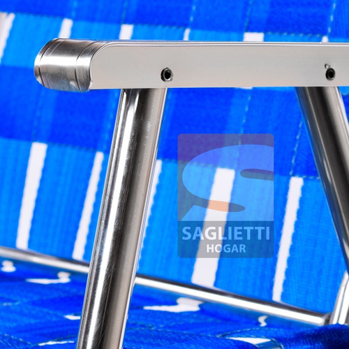 Imagen 6 de 9 de Sillon Aluminio Ancho Xxl Super Reforzado 160 Kg Alumel