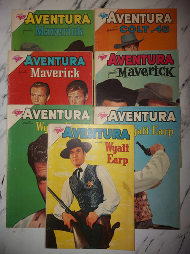 Antiguas Revistas Aventura Colt .45. Lote De 7. Ian1418