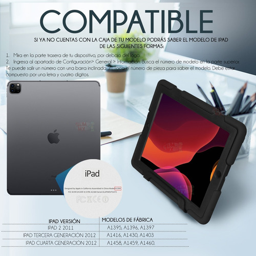 Funda Survivor Para iPad 2/3/4 Uso Rudo Resistente A Golpes Color Negro