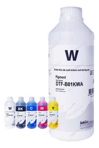 1 Litro Tinta Dtf Inktec 5 Cores Ep I3200 L8050 L18050 Xp600