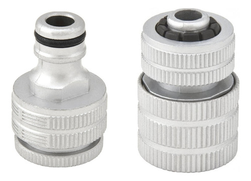 Kit 1 Conector 3/4 + 1 Engate 1/2 De Aluminio Vonder