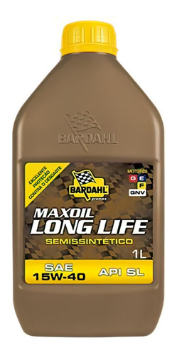 Oleo Motor Semi Sintetico 15w40sl Maxoil Long Life Bardahl 1