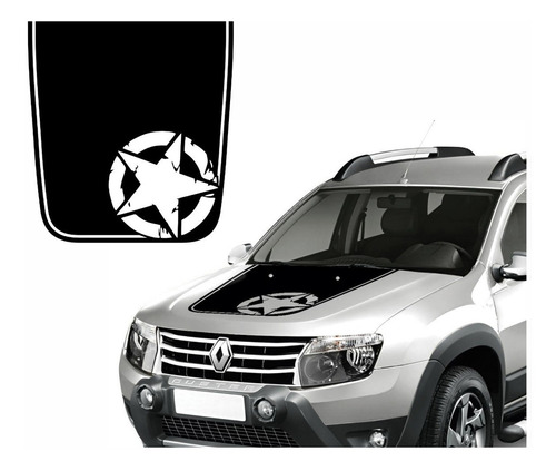 Adesivo Capo Compatível Renault Duster Estrela Militar 025 Cor Escolha Cor Nas Mensagens