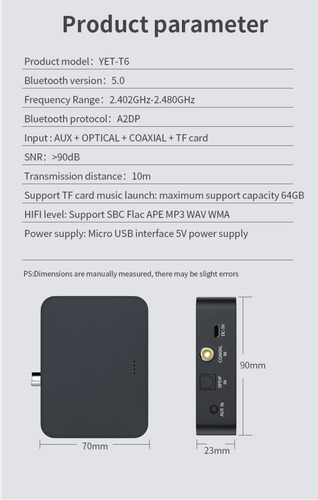 Imagen 10 de 10 de Transmisor Audio Bluetooth 5.0 Rca Óptico Tv Equipo Xbox Ps