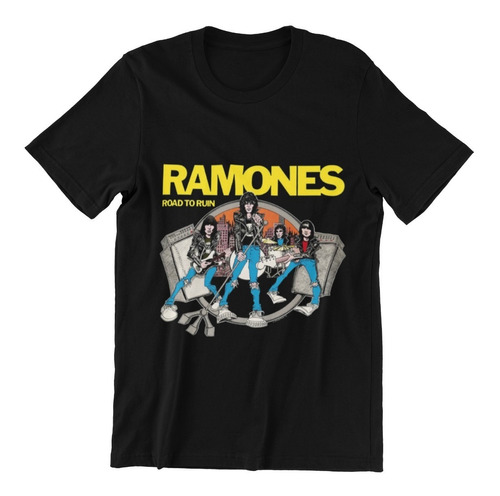 Polera Unisex Ramones Rock Musica Banda Estampado Algodon