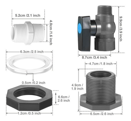 Grifo De Barril De Lluvia De 3/4 Pulgadas, 1 Pulgada