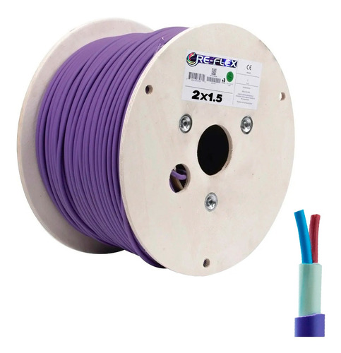 Cable Subterraneo 2x1.5mm  Iram Nm 247-5 X50 Mts