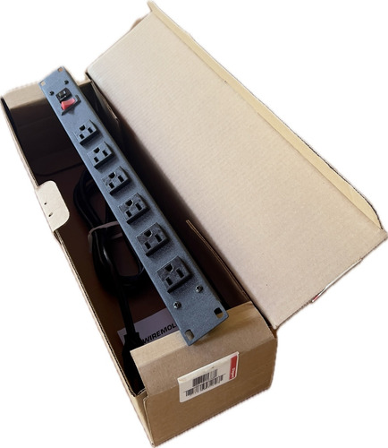 Wiremold J60b0b Power Strip, Multicontacto 6 Ptos Rack 19