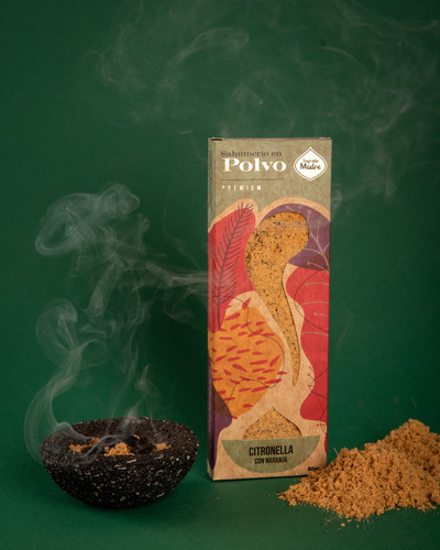 Incenso Sagrada Madre - Em Pó - 60gr - Aroma Intenso Fragrância Citronela com Laranja