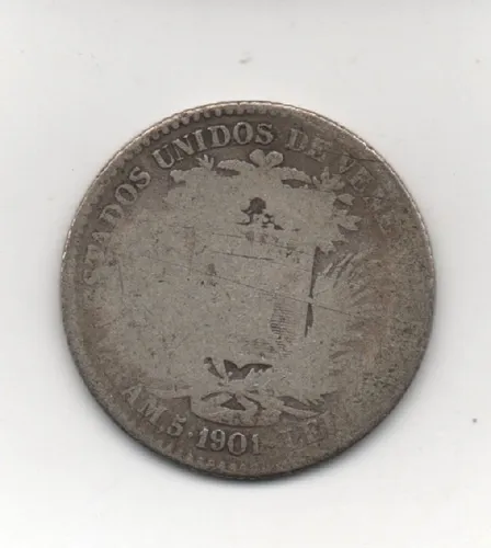 Moneda De 1 Bolivar 1901 (Usado)