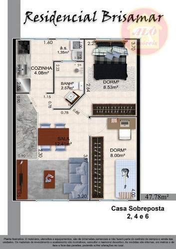 Imagem 9 de 9 de Casa Com 2 Dormitórios À Venda, 47 M² Por R$ 205.000,00 - Maracanã - Praia Grande/sp - Ca1320