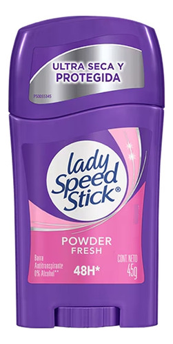Desodorante Barra Lady Speed Stick Powder Fresh Barra 45g