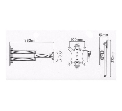 Base Para Monitor Tv Pickens L100-m Black Articulado (Usado)