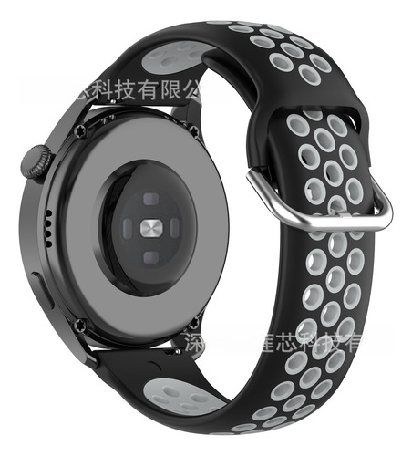 Red Gray - 20mm - Breathable Silicone Strap For Galaxy Watch