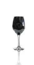 Comprar Set X6 Copas Negras Tallo Transparente De Vino