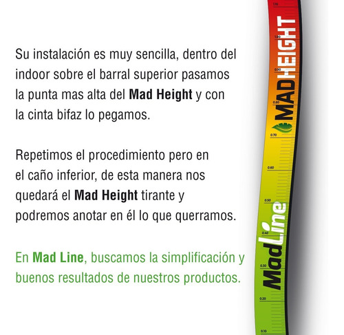Imagen 6 de 9 de Centímetro Para Indoor Mad Height 160cm Accesorio Cultivo