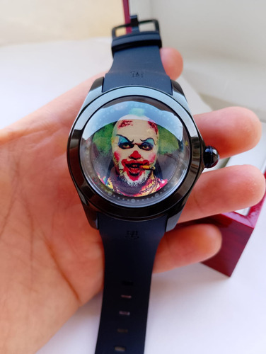 Reloj Corum Bubble Magic Clown. Rolex . Cartier. Omega Negro Negro Cara Payaso (Usado)