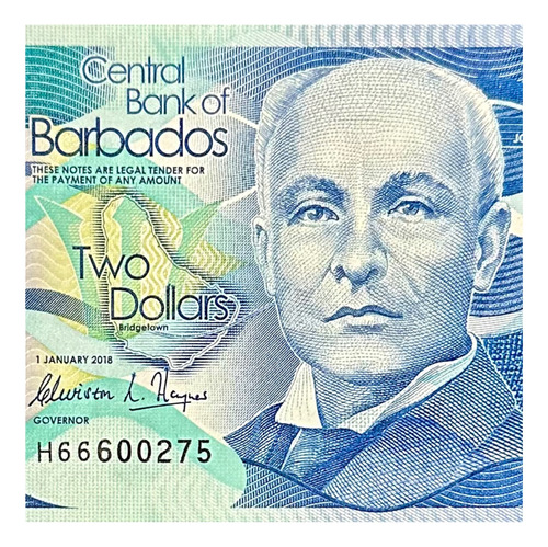 Barbados - 2 Dólares -  Año 2018 - John Redman Bovell