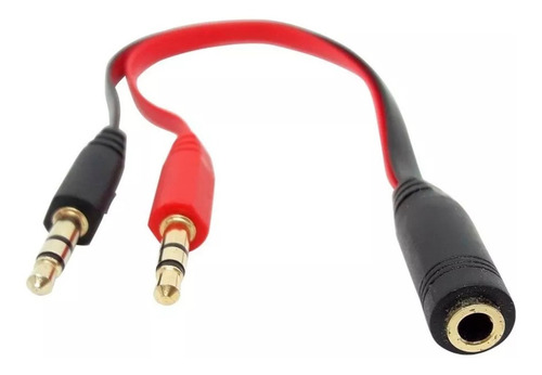 Cabo Adaptador Headset P3 Fêmea Para P2 Microfone E Áudio