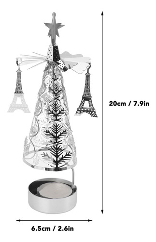 Carrusel De Árbol De Navidad Con Portavelas Para Té