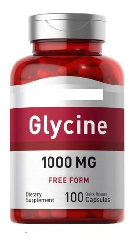 Glicina Glicine 1000 Mg 100 Cápsulas Importado Piping Rock